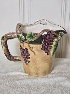 lot 111 image: Hanpainted Ceramic Pitcher - Pacific Rim