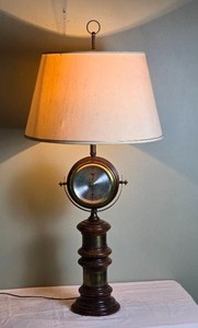 lot 48 image: Brilliant Vintage Barometer Table Lamp