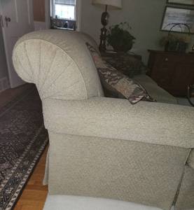 Sherrill Celery Green 3 Cushion Sofa Couch