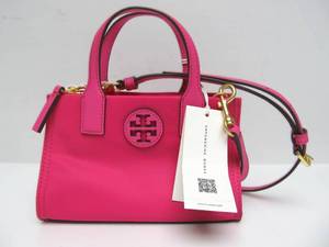 lot 13 image: New wTags Genuine TORY BURCH Small Handbag - Ella Nylon Mini Tote - Pink