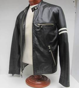 lot 30 image: Very Nice M. JULIEN Mens Black Leather Jacket - Size L