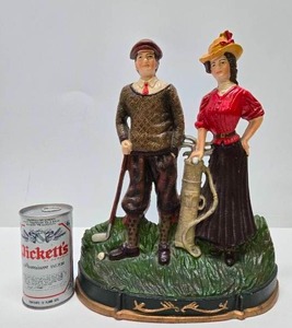 lot 49 image: Large Antique Style Victorian Golf Couple Doorstop