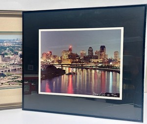 lot 26 image: 2 Framed Signed Vintage TWIN CITIES Photograph by Steven Linder
