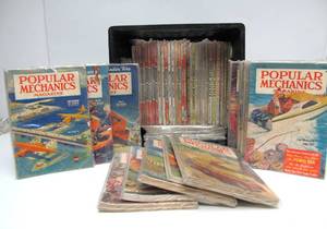 lot 167 image: Large Group of Vintage 1930s-40s WW2 era Popular Mechanics & Mechanix Illustrated