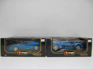 lot 100 image: 2 Mint in Box BUGATTI Diecast Cars