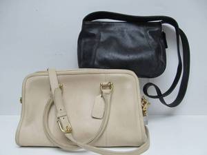 lot 110 image: 2 Genuine COACH Leather Purses