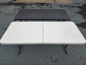 lot 207 image: 2 - 6 Foot Folding Utility Tables - Including Lifetime