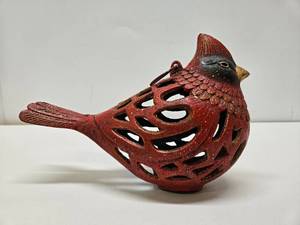 lot 230 image: Cast Iron Cardinal Bird Lantern