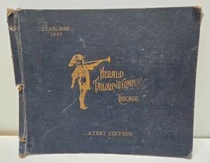 lot 235 image: Awesome LARGE Antique CatalogSample Book from the Herald Tailoring Company