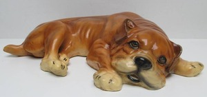 lot 187 image: Large Vintage Highly Detailed MARWAL Bulldog Sculpture
