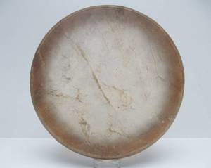 lot 189 image: Excellent Condition Vintage Animal Hide Tambourine Instrument