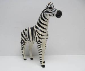 lot 192 image: Genuine Leather Wrapped ZEBRA Statue