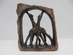 lot 193 image: Hand Carved Stone Giraffe Sculpture