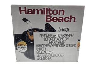 lot 256 image: Brand New Sealed Hamilton Beach Meal Maker  Multi cooker