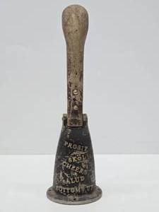 lot 280 image: Awesome Old Bar Top Handle-Driven Cast Metal Beer Can Opener 
