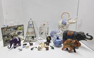 lot 296 image: LARGE Estate Collection of Assorted Elephants 