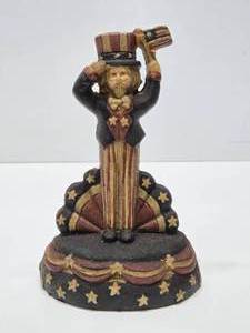 lot 333 image: Cast Iron UNCLE SAM Doorstop