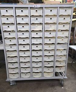 lot 313 image: Nice Large Industrial Rolling Multi-Drawer Storage Cabinet #1