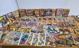 lot 341 image: Large Lot of Assorted Vintage & Some Newer Superhero etc Comic Books