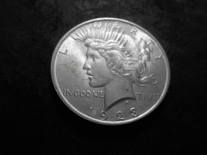lot 20 image: 1923 Peace Silver Dollar