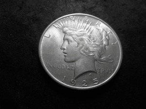lot 23 image: 1925 S Peace Silver Dollar