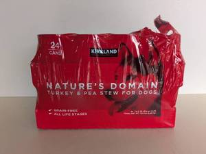 lot 23 image: KIRKLAND SIGNATURE NATURES DOMAIN TURKEY & PEA STEW FOR DOGS