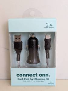 lot 62 image: CONNECT ONN DUAL-PORT CAR CHARGING KIT