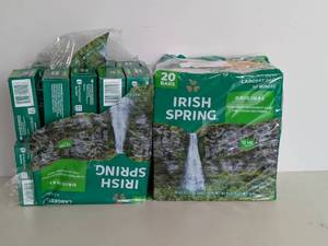 lot 97 image: (2) IRISH SPRING BAR SOAP 20PK.