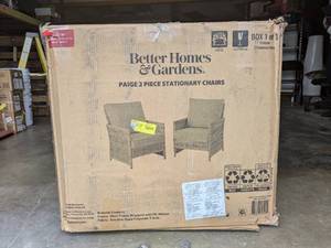 lot 118 image: NEW BETTER HOMES & GARDENS PAIGE 2PC. STATIONARY CHAIRS