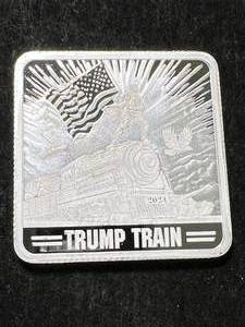 1 TROY OZ .999 FINE SILVER 'TRUMP TRAIN' BAR