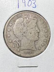 lot 09 image: 1903 US BARBER HALF DOLLAR