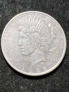 lot 36 image: 1922-D US PEACE SILVER DOLLAR