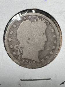 lot 55 image: 1895-S US BARBER QUARTER