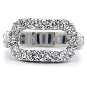 lot 14 image: NEW 1 Carat Diamond Open Chain Link Ring VIDEO