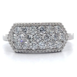 lot 29 image: NEW Modern 0.75 Carat Diamond Cluster Ring VIDEO
