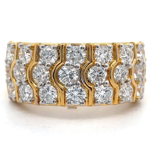 lot 37 image: 2.25 Carat Diamond Geometric Channel Bar Ring VIDEO