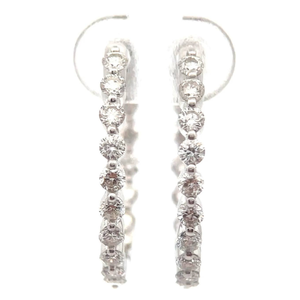 lot 42 image: NEW 1.46 Carat Diamond Inside-Out Hoop Earrings VIDEO
