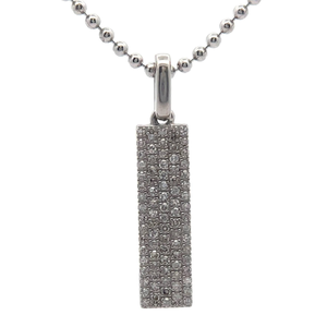lot 31 image: NEW 0.50 Carat PavNatural Diamond Rectangular Pendant Necklace VIDEO