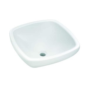 lot 23 image: (2) Glacier Bay Square Vitreous China Vessel Sink in White