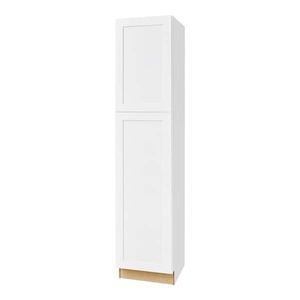lot 94 image: Hampton Bay Avondale 18 in. W x 24 in. D x 84 in. H Ready to Assemble Plywood Shaker Pantry Kitchen Cabinet in Alpine White