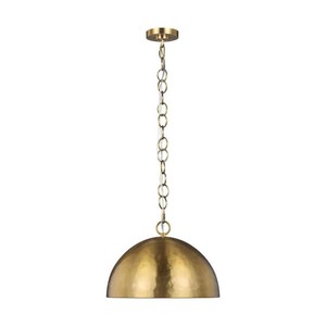 lot 127 image: Whare 1-Light Burnished Brass Medium Pendant