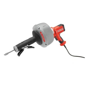 lot 128 image: RIDGID K-45AF-5 Drain Cleaning Autofeed Snake Auger Machine with C-1 516 in. x 25 ft. Inner Core Cable