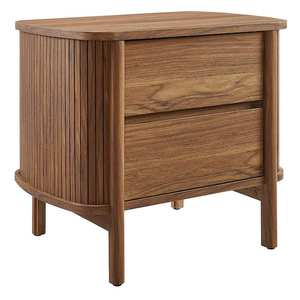 lot 131 image: MODWAY Cadence Walnut 2-Drawer Nightstand