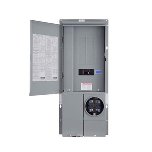 lot 153 image: Square D Homeline 125 Amp 20-Space 40-Circuit Outdoor Ring-Type Semi-Flush Mount Solar-Ready Main Breaker Plug-On Neutral CSED