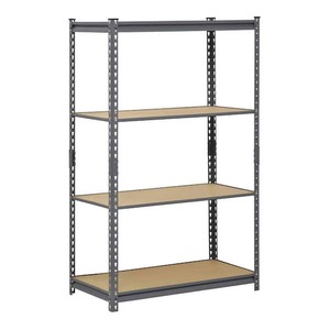 lot 171 image: 4- Tier Adjustable Heavy-Duty Steel Garage Storage Shelving Unit in Gray (36 in. W x 60 in. H x 18 in. D)