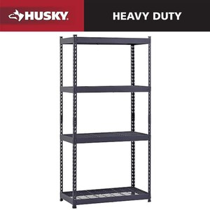 lot 173 image: 4-Tier Heavy Duty Boltless Steel Garage Storage Shelving Unit in Black (36 in. W x 72 in. H x 18 in. D)