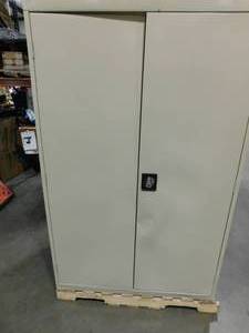 lot 28 image: Transport Series 46 in. W x 78 in. H x 24 in. D 22-Gauge 5-Shelf Steel Freestanding Garage Storage Cabinet in Putty