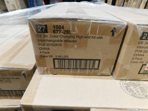 lot 42 image: Pallet lot of--3in. Integrated LED Canless Recessed Light with White Trim, Silver and White Reflectors and CCT, (1-Pack) Aprox 50 lights