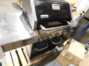 lot 87 image: Nexgrill Deluxe 4-Burner Natural Gas Grill in Black with Ceramic Searing Side Burner and Gourmet Plus Cooking System