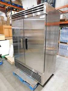 lot 108 image: Cooler Depot 54 in. W 47cu. ft NSF Commercial 2-Door Reach in Upright Refrigerator in Stainless Steel used